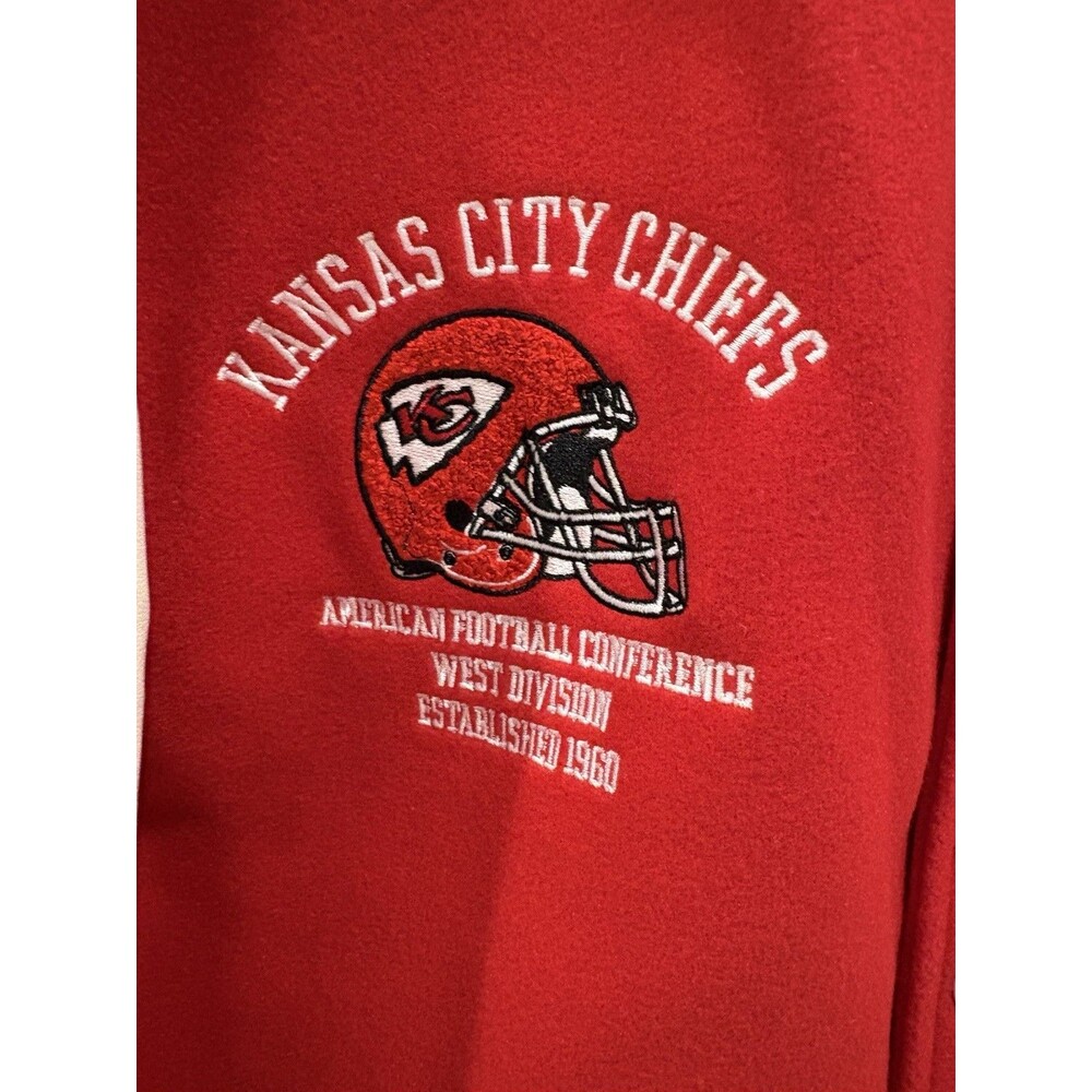 NFL Jacket Kansas City Chiefs Vintage Style 2XL NWOT Red Button Up Football Logo - Picture 5 of 7